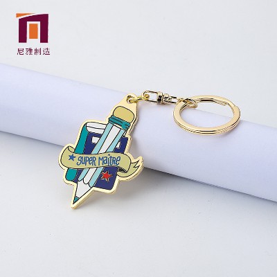 Personalized Metal Keychain Metal Paint Keychain Promotion Gift Pendant Keychain