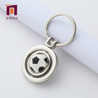 足球旋转金属钥匙扣 足球饰品 足球钥匙圈 足球钥匙扣 足球礼品