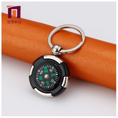 Metal Personalized Creative Keychain Car Small Gift Pendant Wholesale Car Keychain Compass Keychain