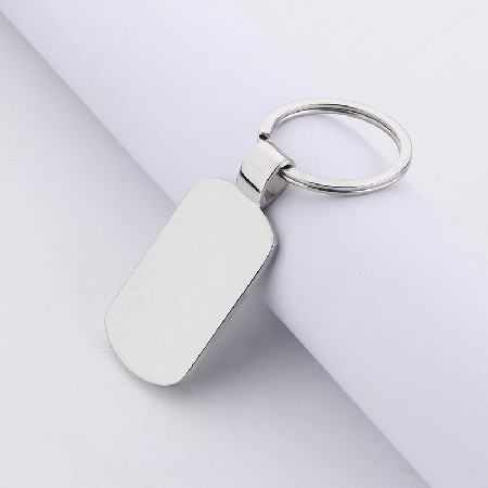 方形圆形几何单牌金属钥匙扣logo加工设计商务经典广告小礼品活动