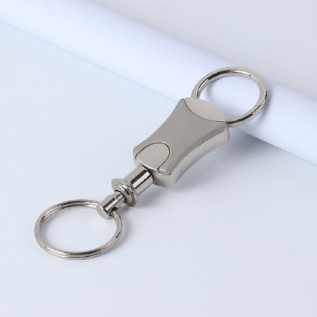 银色金属钥匙扣 汽车配件创意广告小礼品LOGO金属钥匙扣