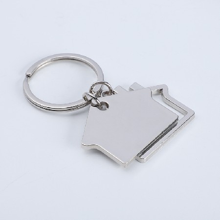 Creative House Keychain Cabin Small Gift Pendant Real Estate Opening Small Gift Double sided Laser Engraving