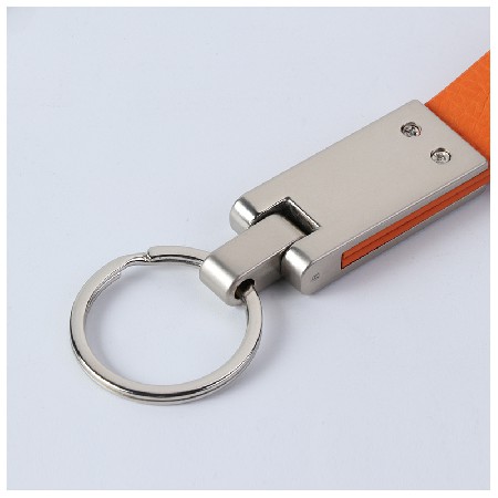 Leather PU metal keychain leather keychain pendant leather keychain processing logo