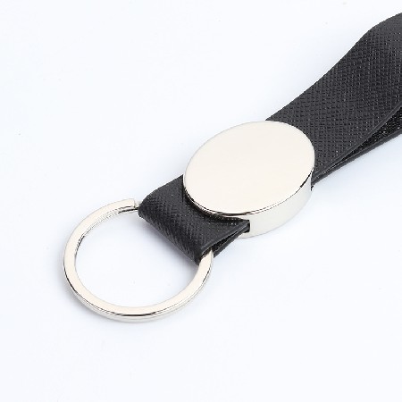 Modern metal PU leather keychain keyring leather leather decoration keychain leather decoration keyring logo gift