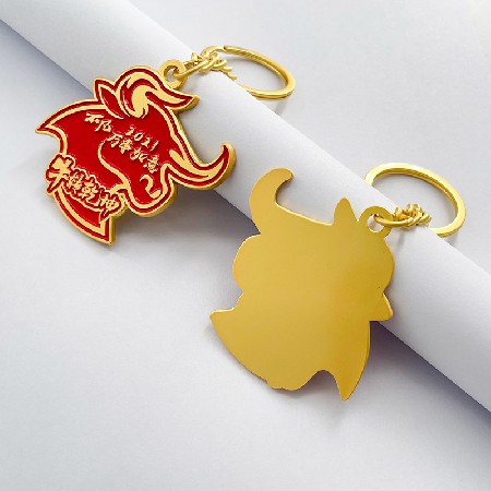 新年牛转乾坤牛年钥匙扣幸运牛牛钥匙挂件钥匙圈锌合金钥匙扣
