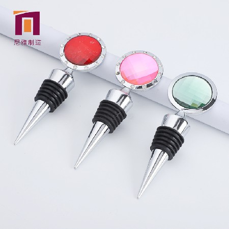 New Creative Wedding Supplies Valentine's Gift Crystal Wine Stopper Ring Red Wine Bottle Stopper Wedding Gift Can Be Ordered