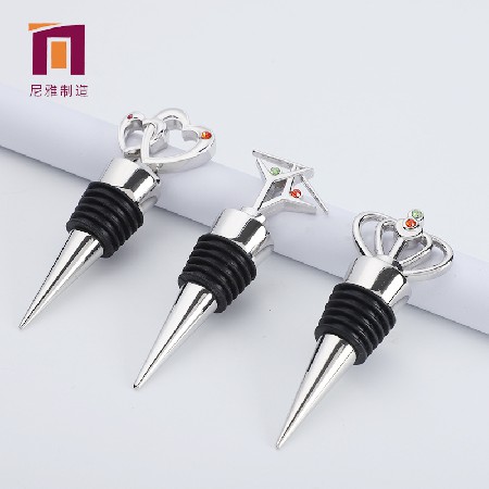Zinc alloy snowflake red wine stoppers Creative wine stoppers Fresh sealed wine bottle stoppers Wholesale by wine manufacturers