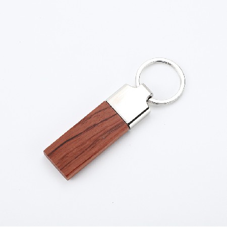 定制个性木头钥匙扣 挂件刻字木pu金属钥匙圈配件小礼品木钥匙扣