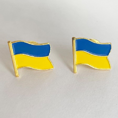 Wholesale of UKR badges by manufacturers, metal badges, baking paint process, short construction period, complete variety, large quantity, and discounts